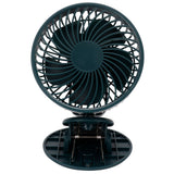 Portable Desk Fan 3 Speed Wind Mini Desktop Fan with Clip for Home Office and BedroomGreen - Front View