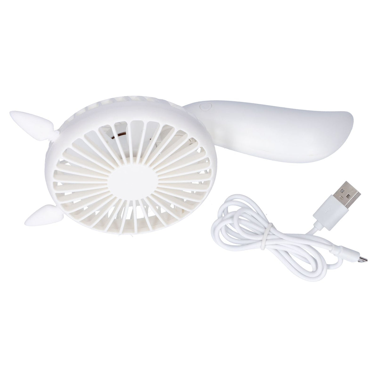 Portable Fan 180 Degrees Rotation Desktop USB Rechargeable Electric Mini Cooling FanWhite