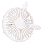 Portable Fan 180 Degrees Rotation Desktop USB Rechargeable Electric Mini Cooling FanWhite
