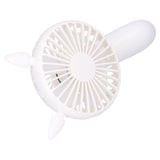 Portable Fan 180 Degrees Rotation Desktop USB Rechargeable Electric Mini Cooling FanWhite