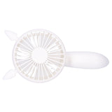 Portable Fan 180 Degrees Rotation Desktop USB Rechargeable Electric Mini Cooling FanWhite - 45-Degree Angle