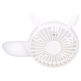 Portable Fan 180 Degrees Rotation Desktop USB Rechargeable Electric Mini Cooling FanWhite - Close-Up Angle