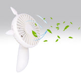 Portable Fan 180 Degrees Rotation Desktop USB Rechargeable Electric Mini Cooling FanWhite - Extra Image
