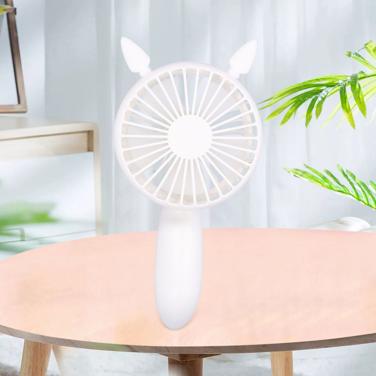 Portable Fan 180 Degrees Rotation Desktop USB Rechargeable Electric Mini Cooling FanWhite