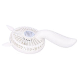 Portable Fan 180 Degrees Rotation Desktop USB Rechargeable Electric Mini Cooling FanWhite - Extra Image