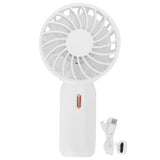 Portable Handheld Fan USB Rechargeable Enhanced Wind Small Fan for Travel Office StudyWhite