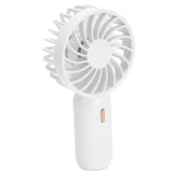 Portable Handheld Fan USB Rechargeable Enhanced Wind Small Fan for Travel Office StudyWhite