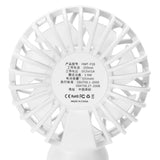 Portable Handheld Fan USB Rechargeable Enhanced Wind Small Fan for Travel Office StudyWhite - Extra Image