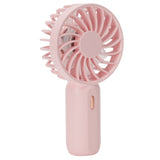 Portable Handheld Fan USB Rechargeable Enhanced Wind Small Fan for Travel Office StudyPink