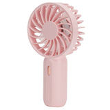 Portable Handheld Fan USB Rechargeable Enhanced Wind Small Fan for Travel Office StudyPink