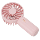 Portable Handheld Fan USB Rechargeable Enhanced Wind Small Fan for Travel Office StudyPink