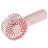 Portable Handheld Fan USB Rechargeable Enhanced Wind Small Fan for Travel Office StudyPink