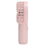 Portable Handheld Fan USB Rechargeable Enhanced Wind Small Fan for Travel Office StudyPink