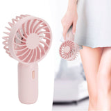 Portable Handheld Fan USB Rechargeable Enhanced Wind Small Fan for Travel Office StudyPink