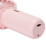 Portable Handheld Fan USB Rechargeable Enhanced Wind Small Fan for Travel Office StudyPink - Extra Image