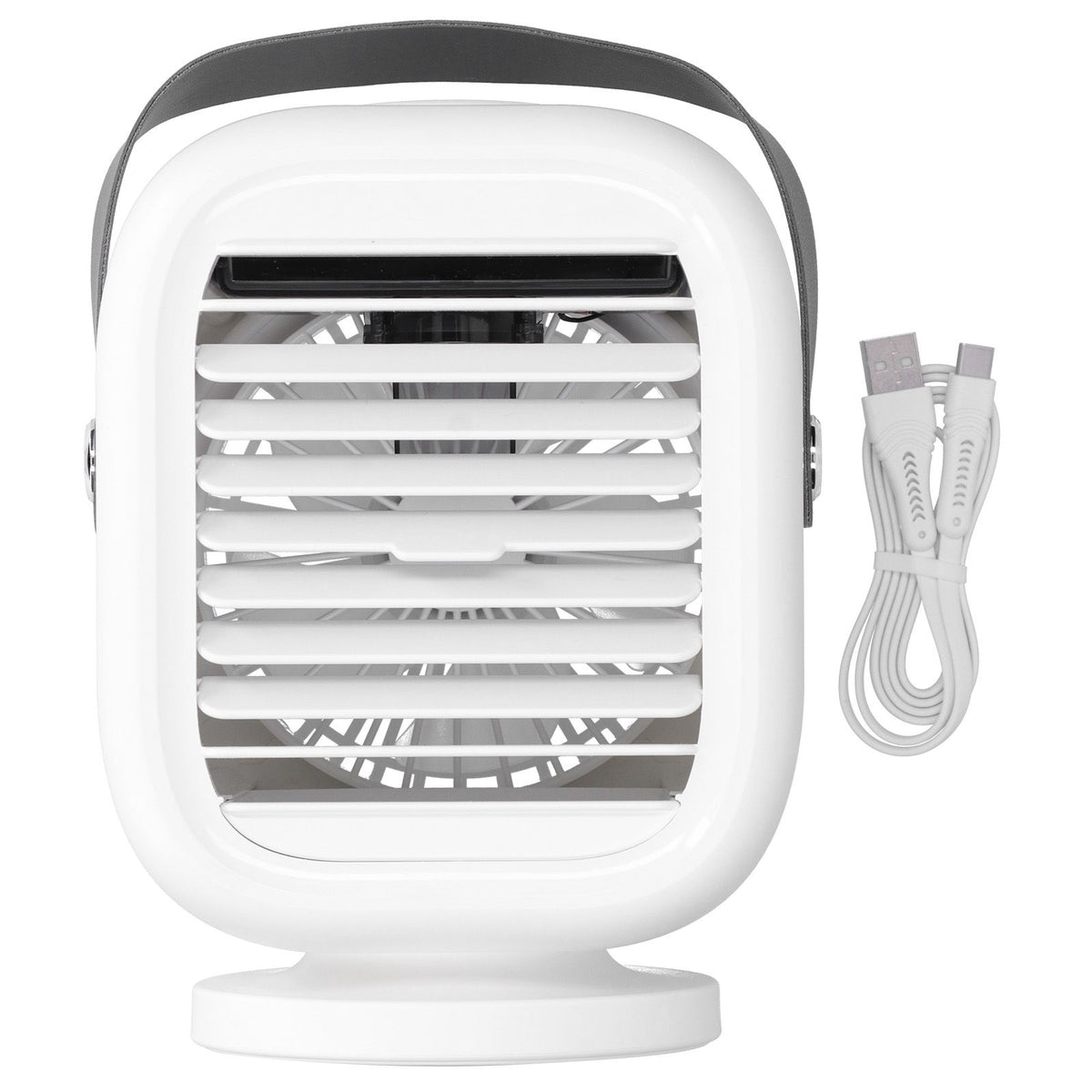 190ml Humidification Air Cooler USB Charging 120° Shaking Head Cooling Fan for Home OfficeWhite