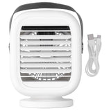 190ml Humidification Air Cooler USB Charging 120° Shaking Head Cooling Fan for Home OfficeWhite