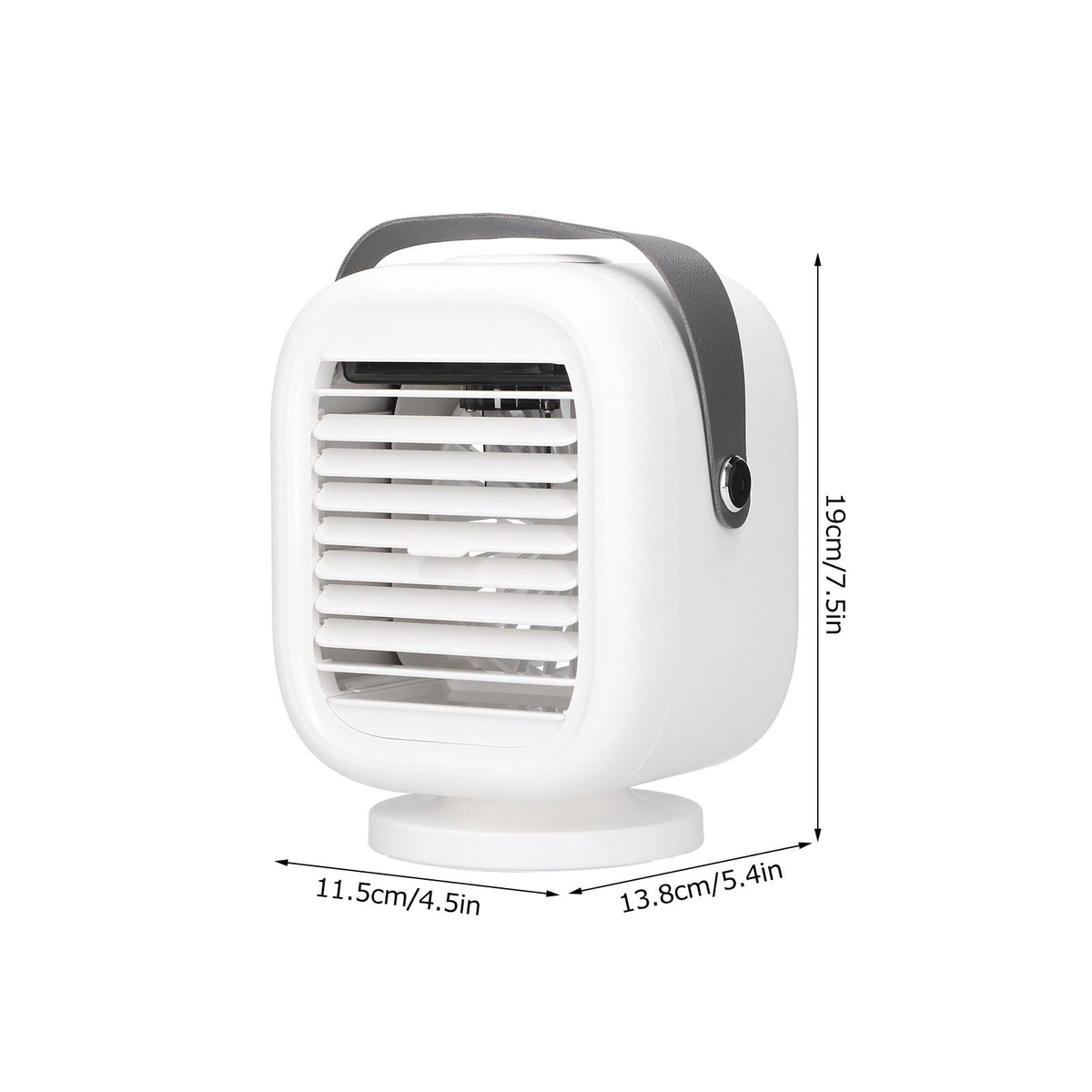 190ml Humidification Air Cooler USB Charging 120° Shaking Head Cooling Fan for Home OfficeWhite