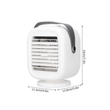 190ml Humidification Air Cooler USB Charging 120° Shaking Head Cooling Fan for Home OfficeWhite
