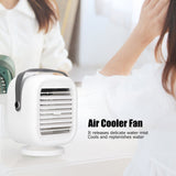 190ml Humidification Air Cooler USB Charging 120° Shaking Head Cooling Fan for Home OfficeWhite