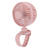 USB Charging Fan with Comfortable Wrist Strap Portable Mini Fan for Indoor Outdoor TravelPink