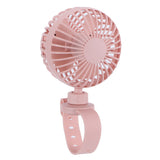 USB Charging Fan with Comfortable Wrist Strap Portable Mini Fan for Indoor Outdoor TravelPink - Rear View