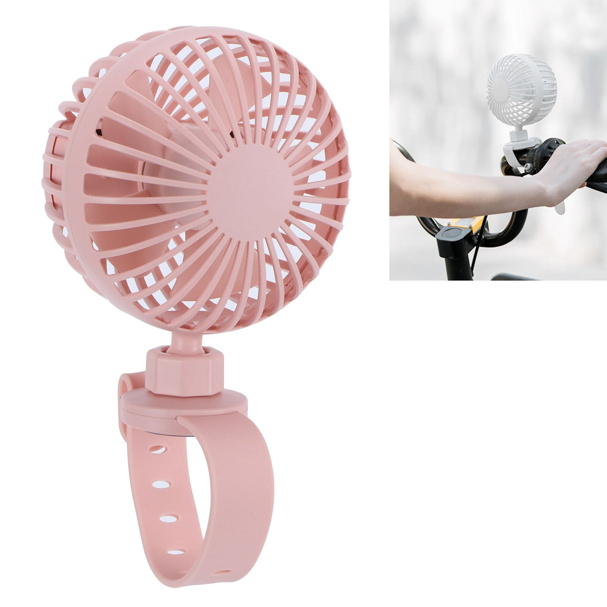 USB Charging Fan with Comfortable Wrist Strap Portable Mini Fan for Indoor Outdoor TravelPink