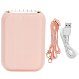 3in 1 Portable Mini Hanging Neck Fan USB Desktop Handheld Bladeless Fan for Home OutdoorPink