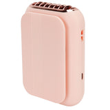 3in 1 Portable Mini Hanging Neck Fan USB Desktop Handheld Bladeless Fan for Home OutdoorPink - Front View