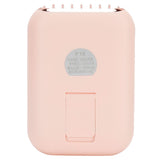 3in 1 Portable Mini Hanging Neck Fan USB Desktop Handheld Bladeless Fan for Home OutdoorPink - Top-Down View