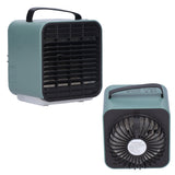 2-in-1 Negative Ion Air Purifier Portable Air Cooler USB Cooling Fan with 3 Wind SpeedGreen - Low Angle