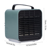 2-in-1 Negative Ion Air Purifier Portable Air Cooler USB Cooling Fan with 3 Wind SpeedGreen