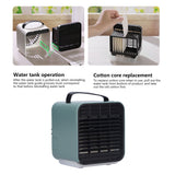 2-in-1 Negative Ion Air Purifier Portable Air Cooler USB Cooling Fan with 3 Wind SpeedGreen - Extra Image