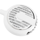 Dual‑Head USB Fan 360° Rotating Portable Neck‑Hanging Electric Fan for Outdoor TravelWhite - Extra Image