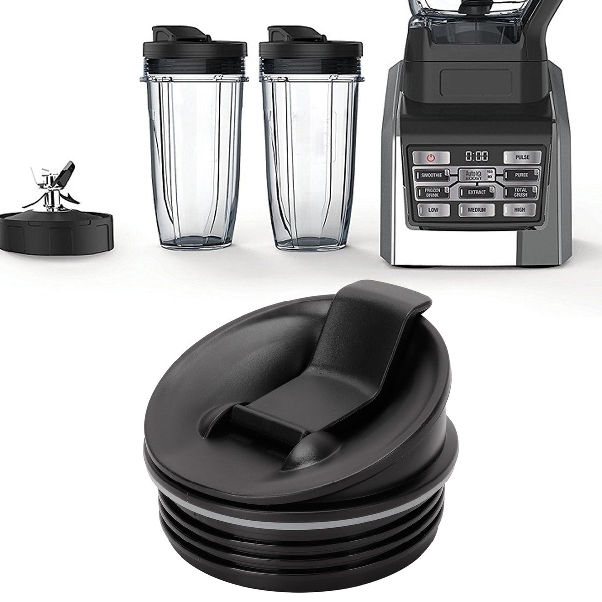 16OZ Flip Sealing Lid Juicer Cup Replacement Parts Fit for NUTRI NINJA Blender Series