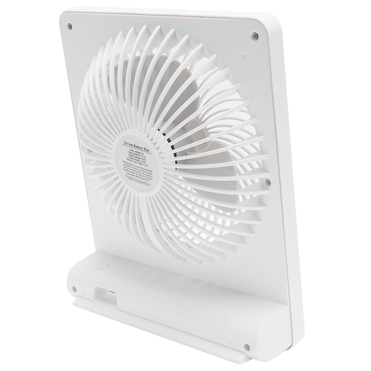 Portable Desktop Fan Mute Desktop USB Charging White Small Fan for Home Office Dormitory