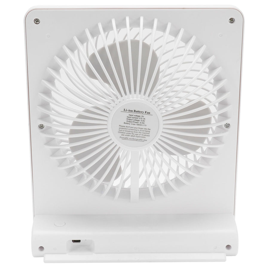 Portable Desktop Fan Mute Desktop USB Charging White Small Fan for Home Office Dormitory
