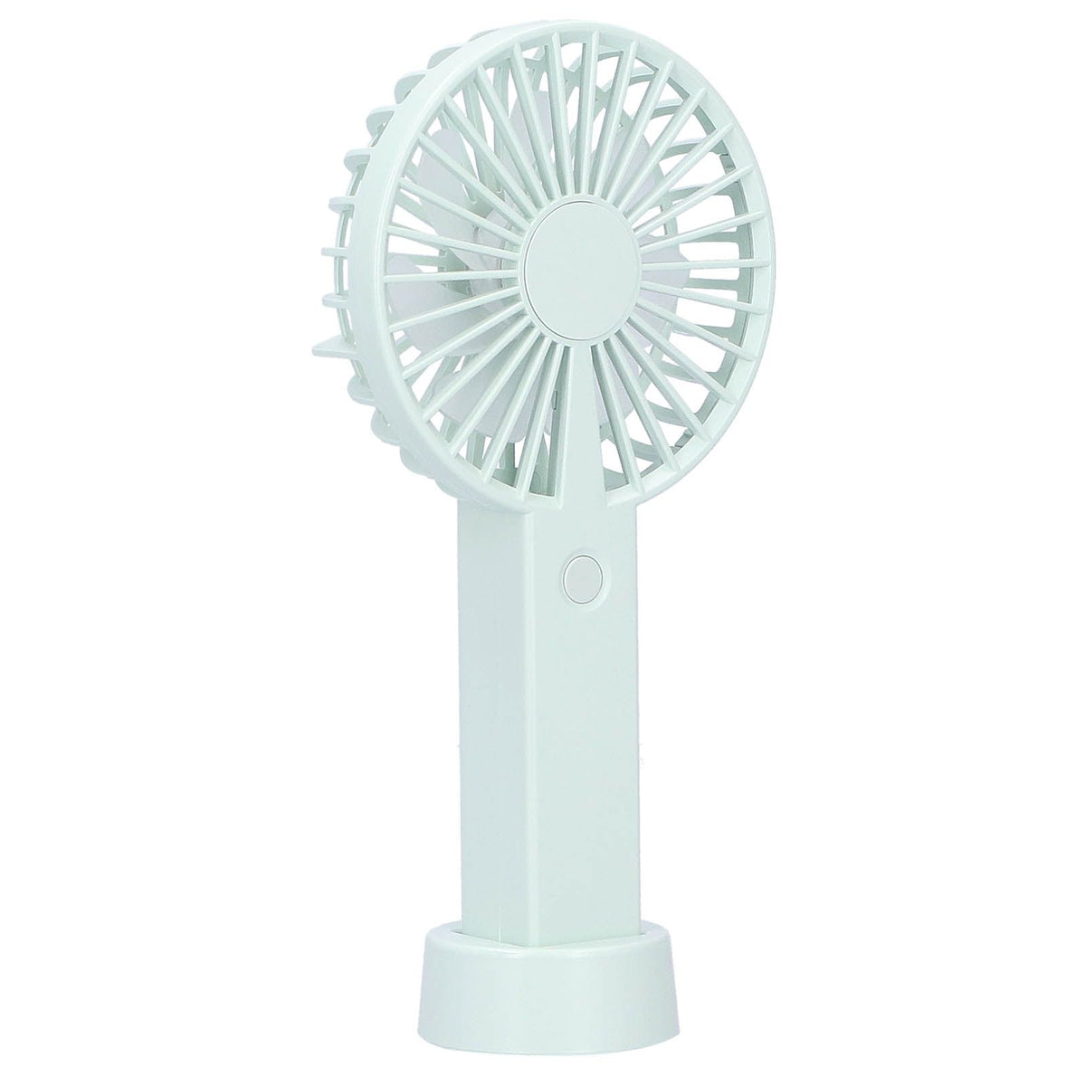 Green Parallel Wind Fan Mini USB Charging Mute Outdoor Handheld Fan with Base for Outdoor
