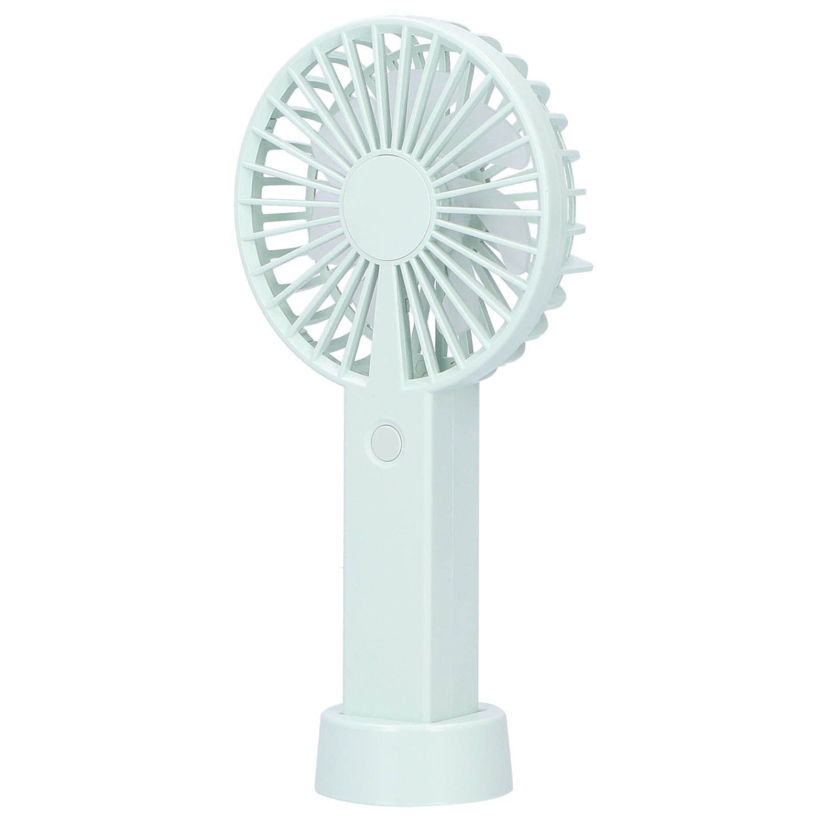 Green Parallel Wind Fan Mini USB Charging Mute Outdoor Handheld Fan with Base for Outdoor