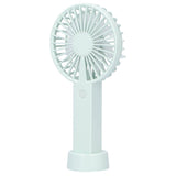 Green Parallel Wind Fan Mini USB Charging Mute Outdoor Handheld Fan with Base for Outdoor