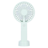 Green Parallel Wind Fan Mini USB Charging Mute Outdoor Handheld Fan with Base for Outdoor - Close-Up Angle