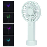 Green Parallel Wind Fan Mini USB Charging Mute Outdoor Handheld Fan with Base for Outdoor