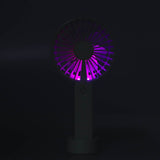 Green Parallel Wind Fan Mini USB Charging Mute Outdoor Handheld Fan with Base for Outdoor - Extra Image