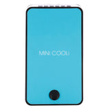Bladeless Fan Portable Grafted Eyelash Blower Dryer Mini Air Conditioner USB Charging Blue - Front View