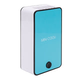 Bladeless Fan Portable Grafted Eyelash Blower Dryer Mini Air Conditioner USB Charging Blue