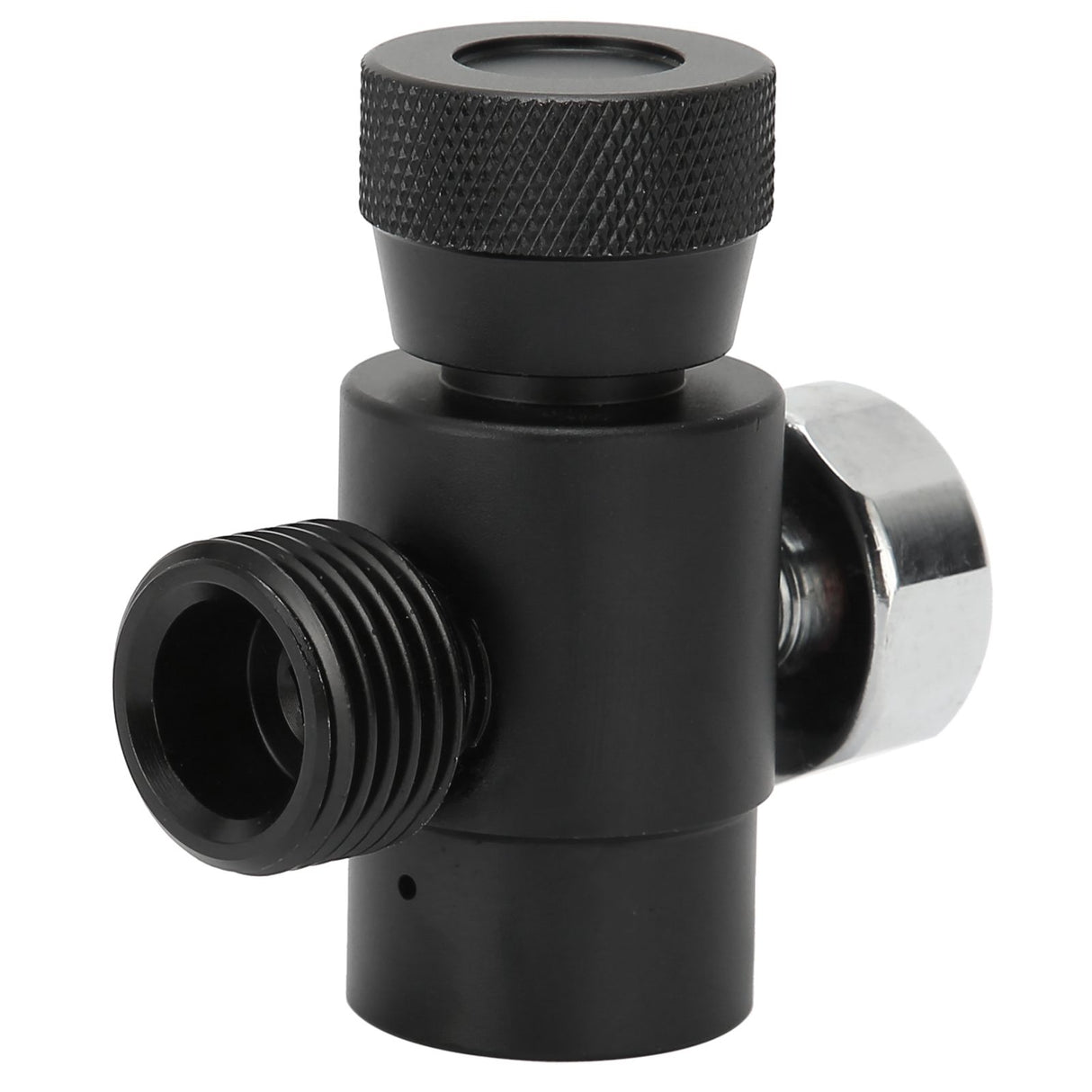 CO2 Cylinder Refill Adapter Connector CGA320 // TR21-4 ASA 3000psi Pressure Gauge Black