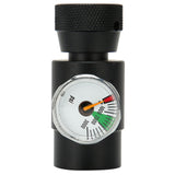 CO2 Cylinder Refill Adapter Connector CGA320 // TR21-4 ASA 3000psi Pressure Gauge Black