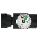 CO2 Cylinder Refill Adapter Connector CGA320 // TR21-4 ASA 3000psi Pressure Gauge Black