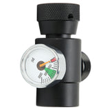 CO2 Cylinder Refill Adapter Connector CGA320 // TR21-4 ASA 3000psi Pressure Gauge Black