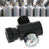 CO2 Cylinder Refill Adapter Connector CGA320 // TR21-4 ASA 3000psi Pressure Gauge Black
